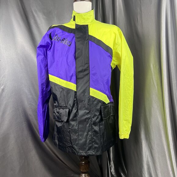 VTG Belstaff Dry Rain Jacket Nylon Moto Retro Purple Neon Storage Fanny Bag Sz L - Picture 3 of 9